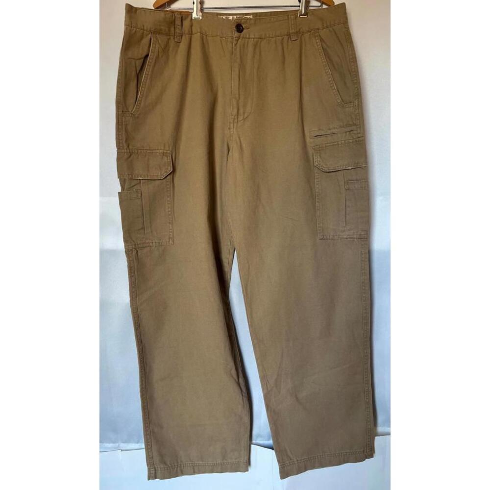 PLUGG Vintage Wash Cargo Pants 38x32 Tan Brown New With Tags - Picture 2 of 10